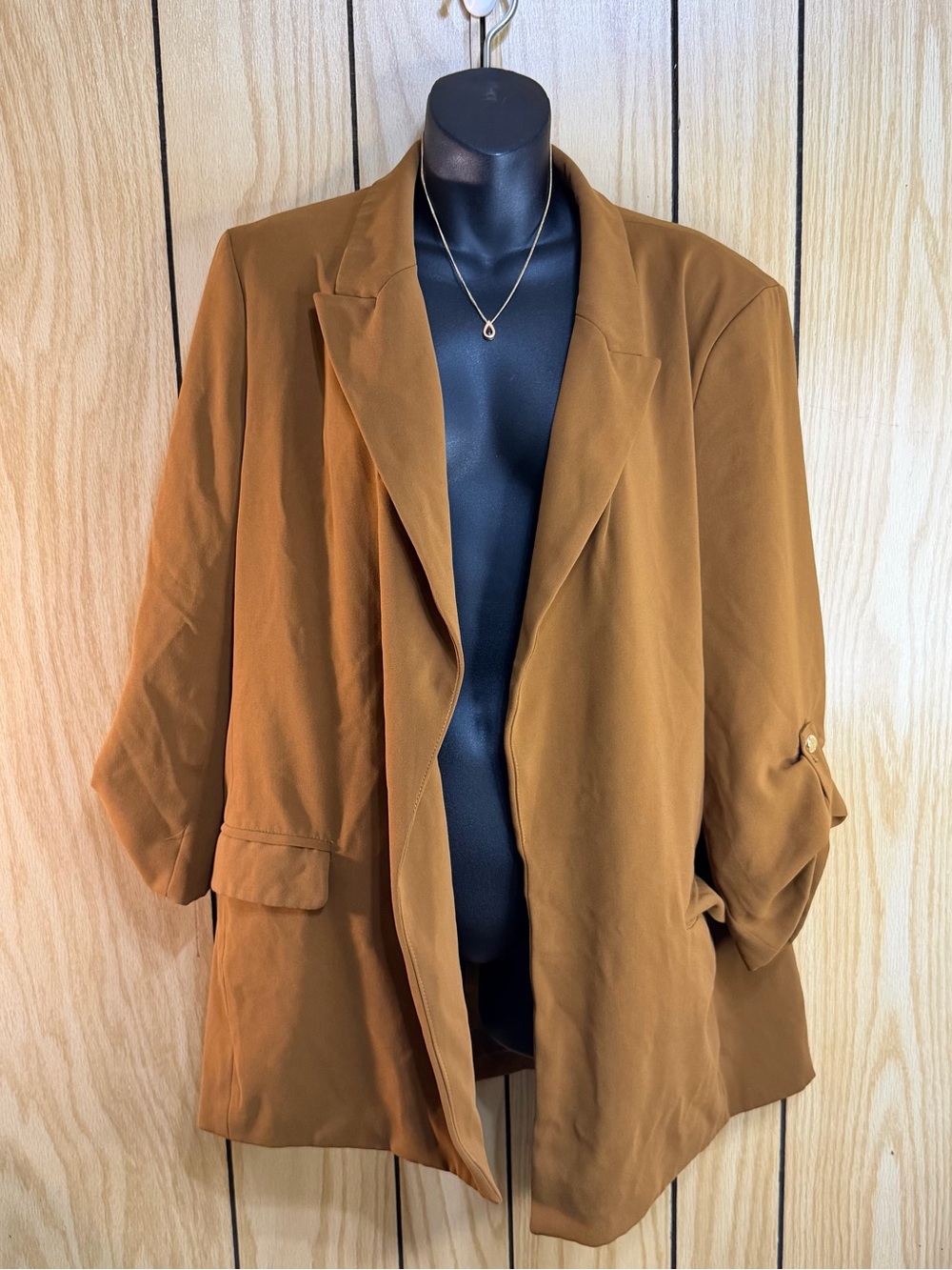 Tahari Brown Oversized Blazer
